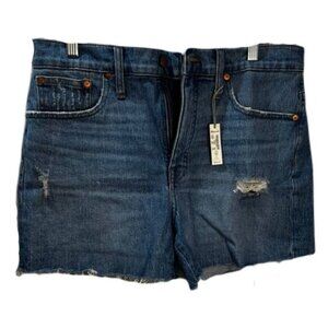 NEW Madewell High Rise Cut Off Denim Short‎ Size 30